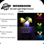 3D Mushroom LED Night Light Sensor Lamp