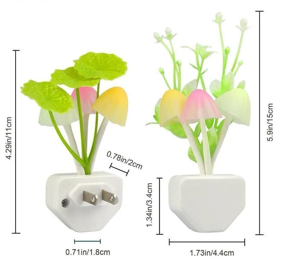 3D Mushroom LED Night Light Sensor Lamp