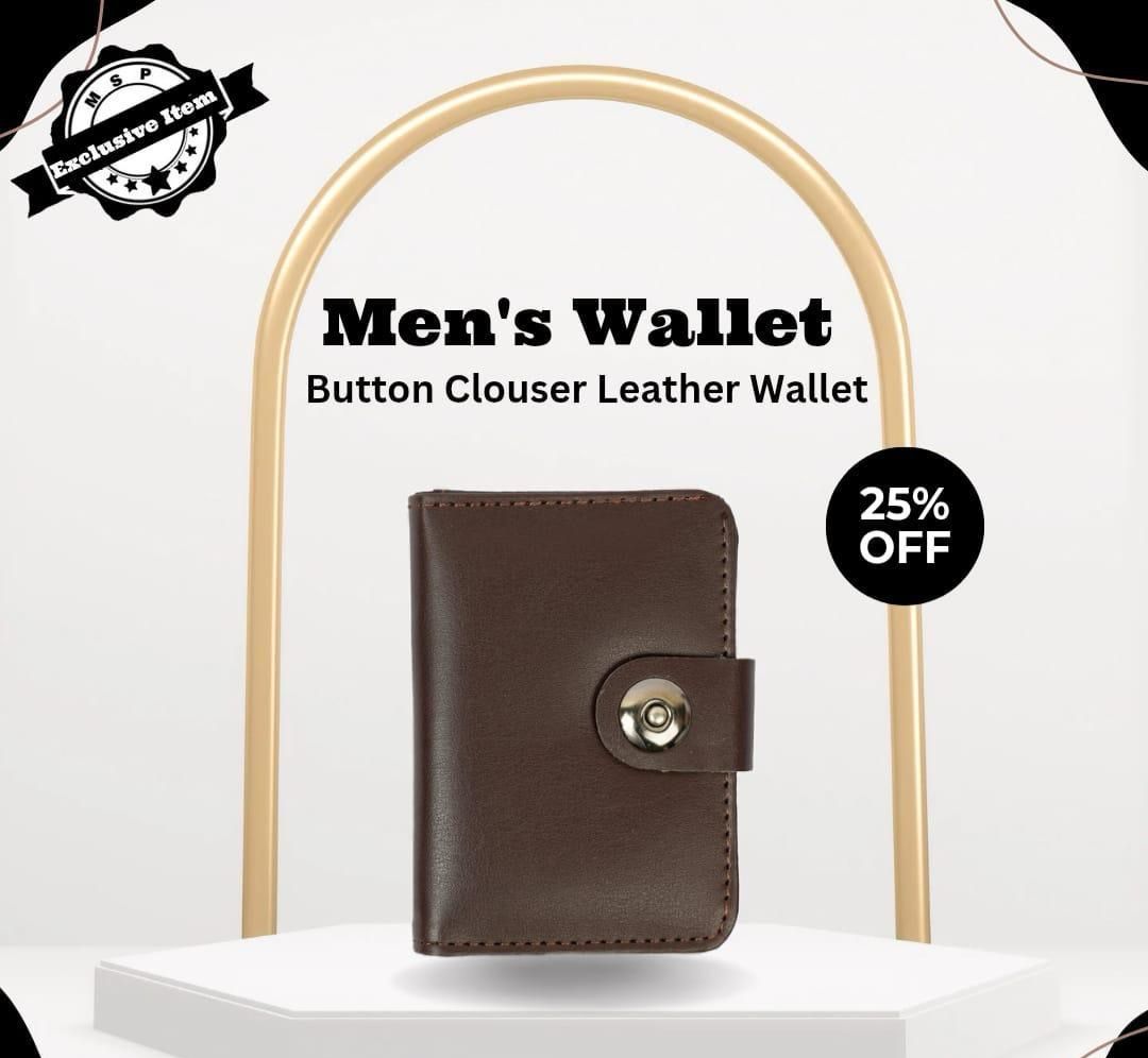 Men's Leather Bi-Fold Waleet - Stylish Slim Design