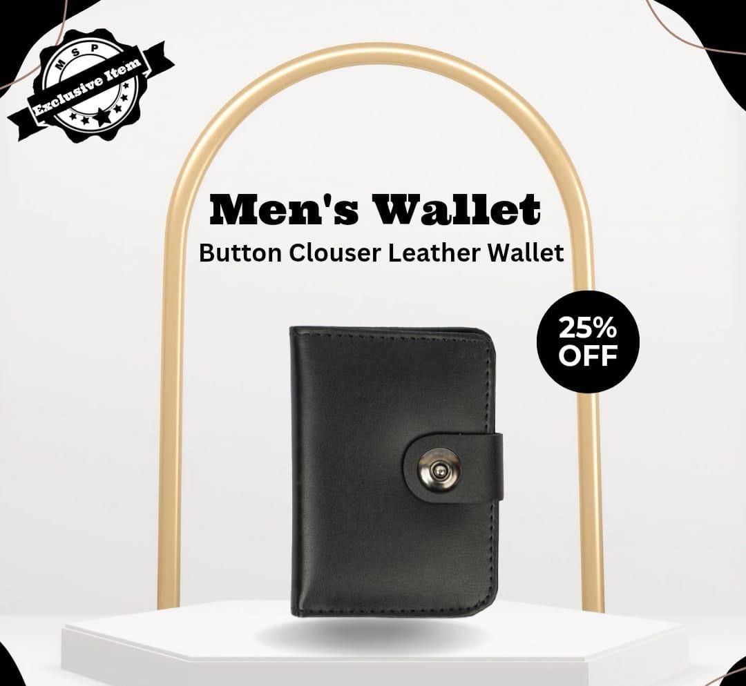 Men's Leather Bi-Fold Waleet - Stylish Slim Design