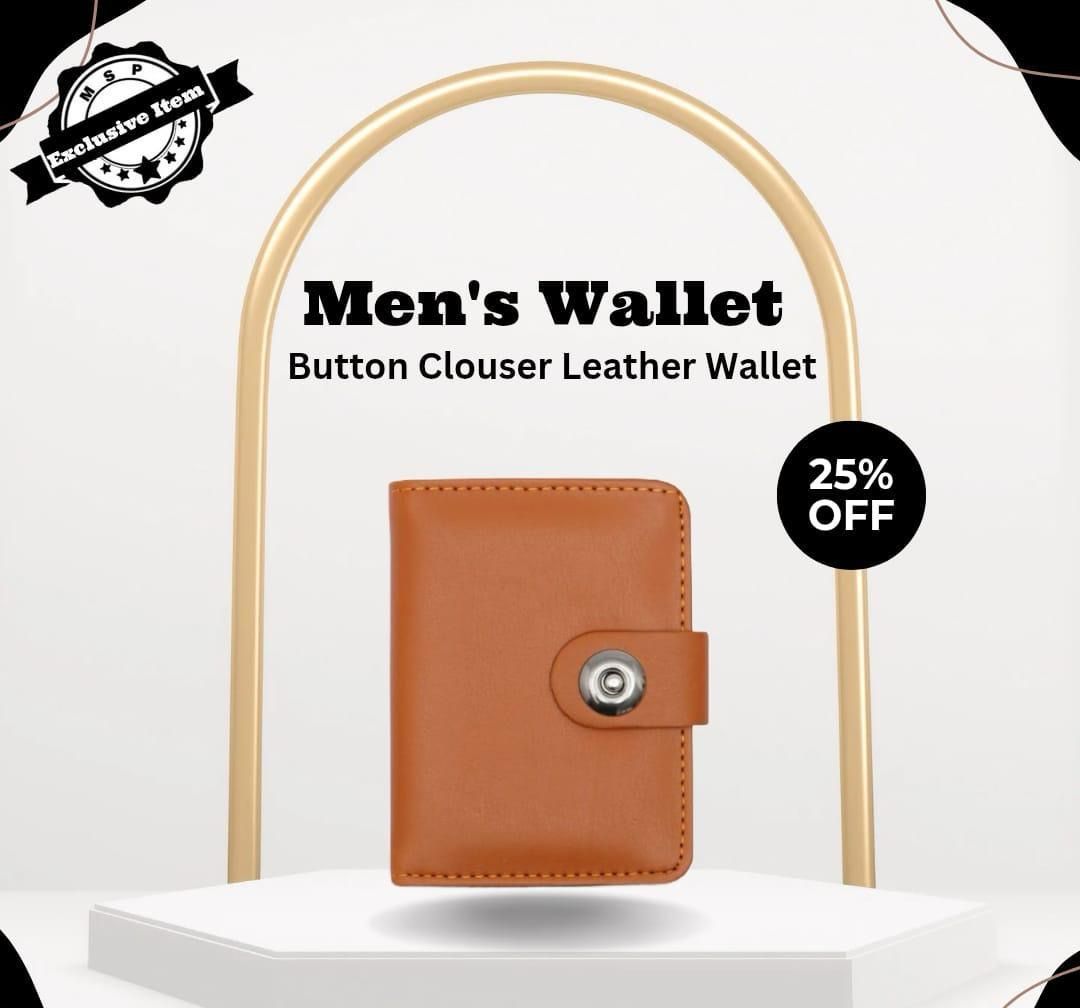 Men's Leather Bi-Fold Waleet - Stylish Slim Design